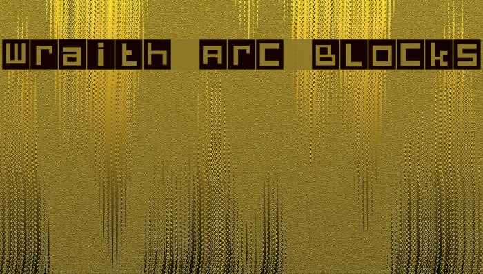 Wraith Arc Blocks Font examples