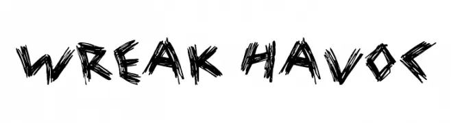 Wreak Havoc  フリーフォントのダウンロード