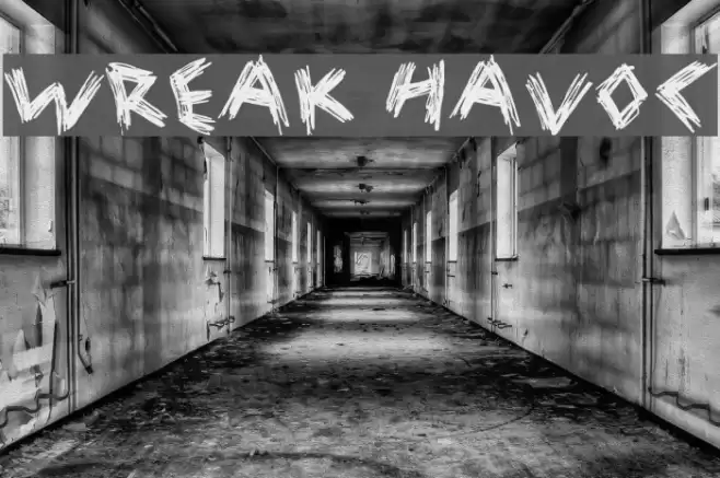 Wreak Havoc Font examples