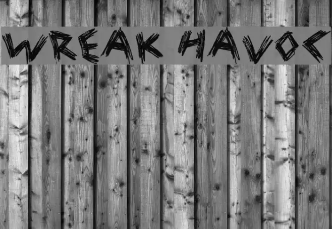 Wreak Havoc Font examples