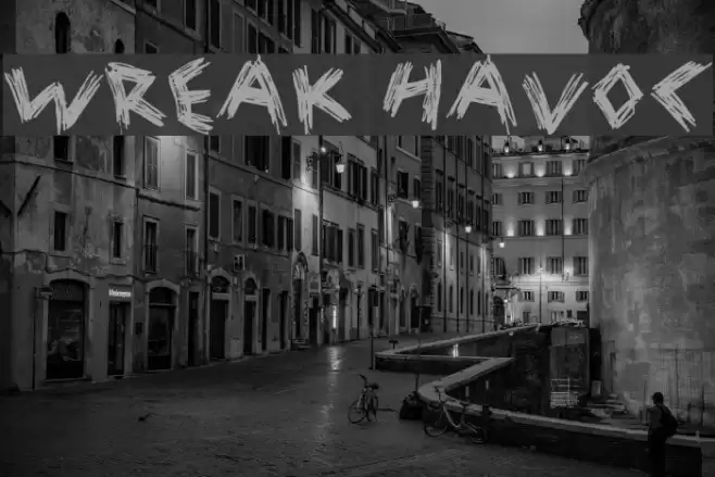 Wreak Havoc Font examples