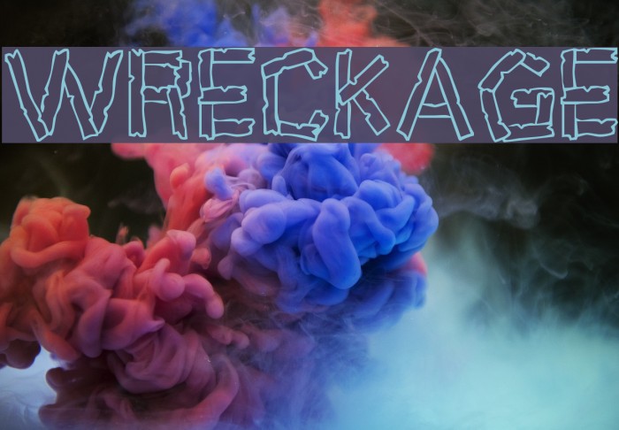 Wreckage Font examples