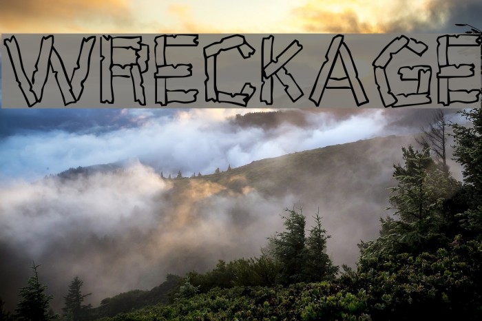Wreckage Font examples