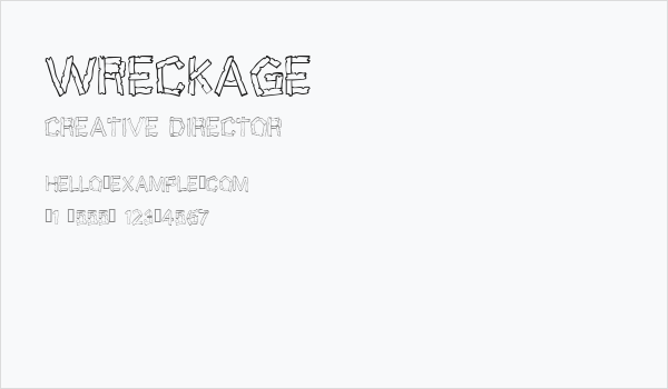 Wreckage Business Card