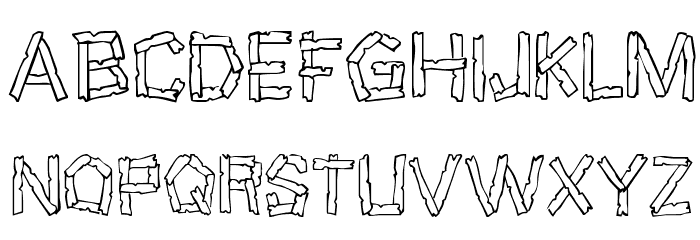 Wreckage Font LOWERCASE