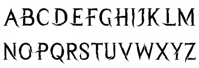 Wrecked Ship Schriftart Groß