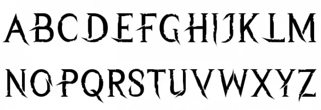 Wrecked Ship Schriftart Groß
