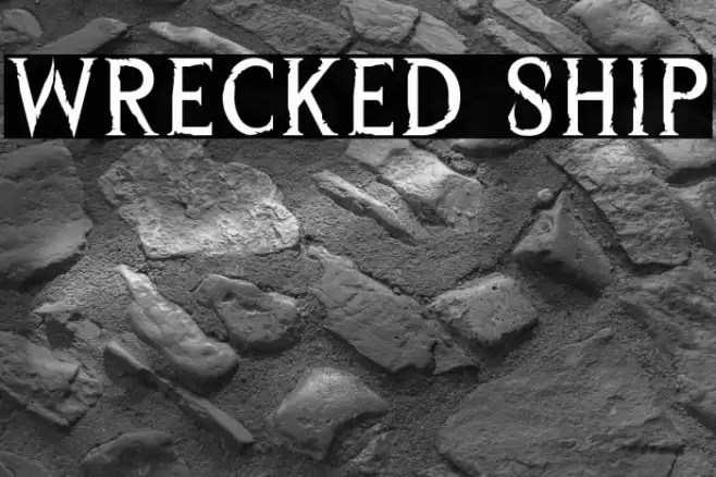 Wrecked Ship Font examples