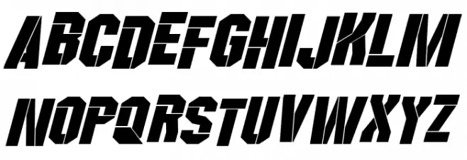 Wreckers Italic Schriftart Groß