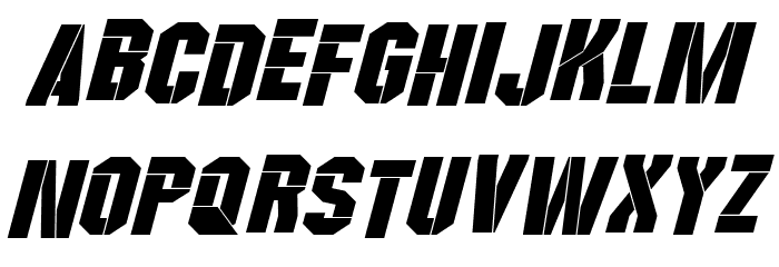 Wreckers Italic Font LOWERCASE