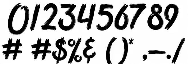 Wreckout Font OTHER CHARS