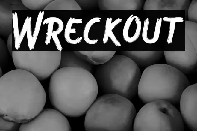 Wreckout Font examples