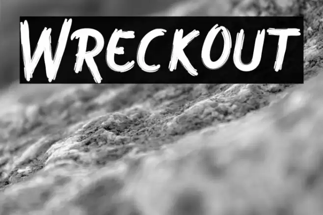 Wreckout Font examples