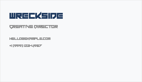 Wreckside Business Card