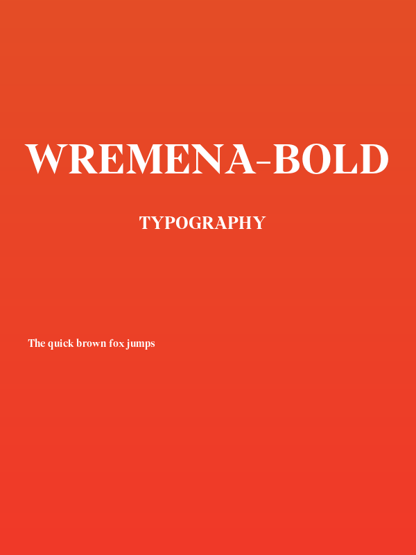 Wremena-Bold Poster