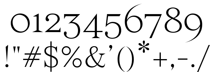 Wremena-Light Font OTHER CHARS