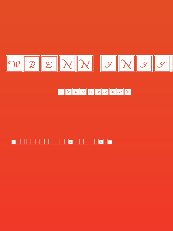 Wrenn Initials Blocked Poster