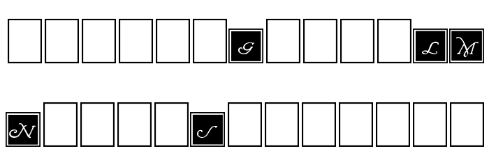 Wrenn Initials Blocked Font LOWERCASE