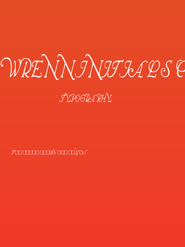 Wrenn Initials Condensed Poster