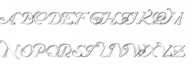 Wrenn Initials Embossed Font Litere mari