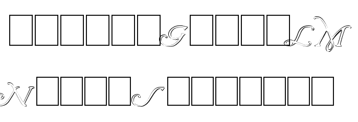 Wrenn Initials Embossed Font LOWERCASE
