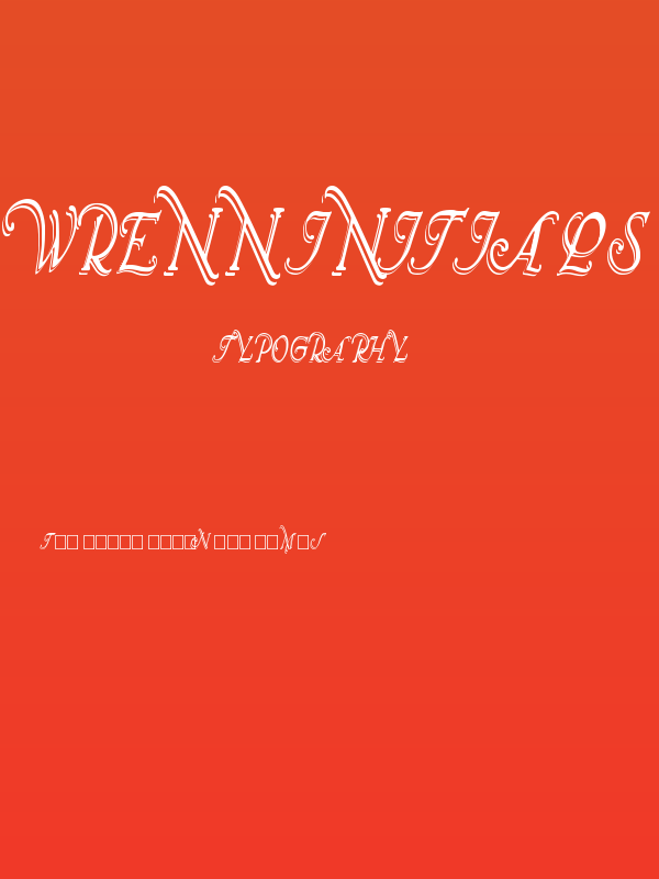 Wrenn Initials Shadowed Cond Poster