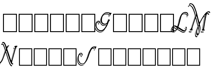 Wrenn Initials Shadowed Cond Font LOWERCASE