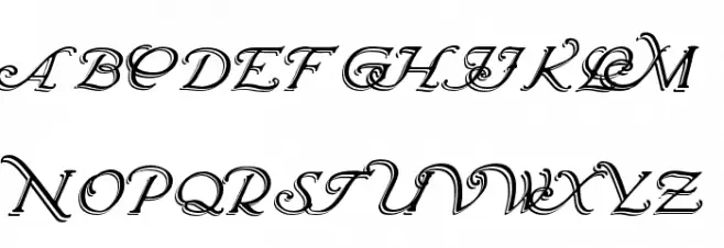 Wrenn Initials Shadowed خط أحرف كبيرة
