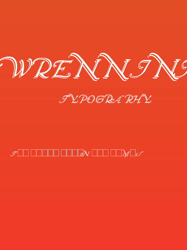 Wrenn Initials Shadowed Poster