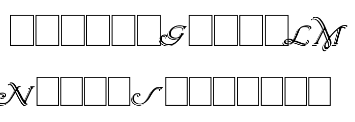 Wrenn Initials Shadowed Font LOWERCASE