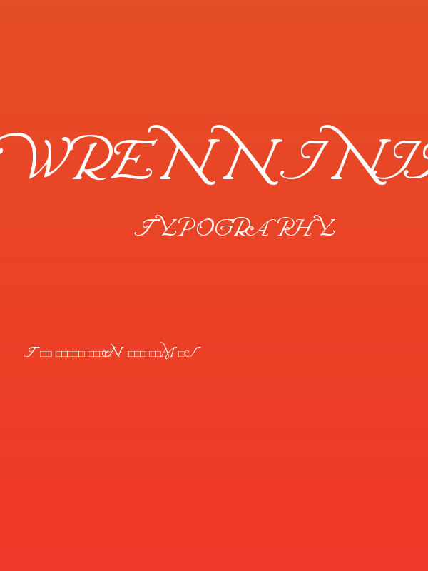 Wrenn Initials Poster