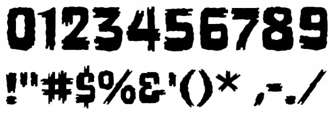 Wretched Remains BB Font OTHER CHARS