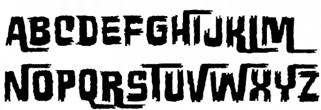 Wretched Remains BB Schriftart Groß