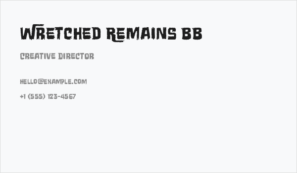 Wretched Remains BB Business Card