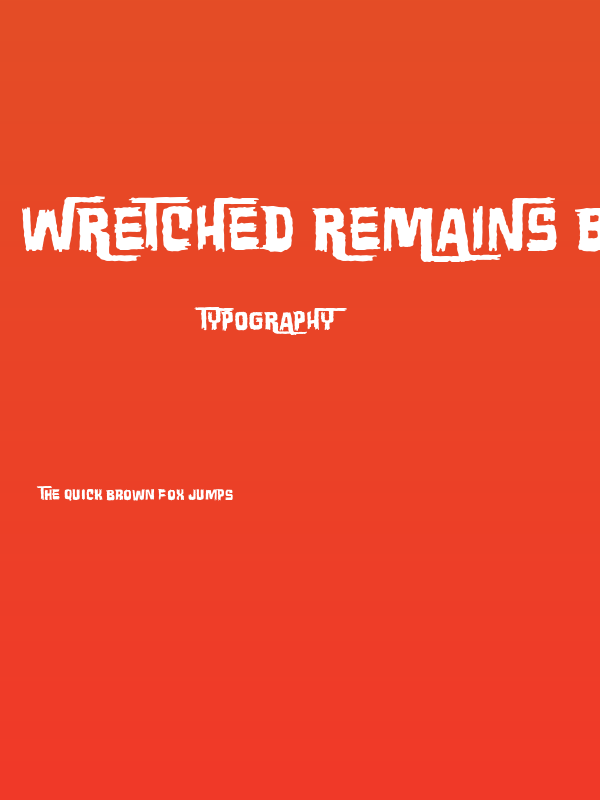 Wretched Remains BB Poster