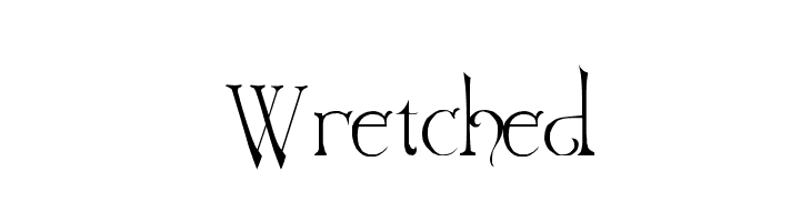 Wretched  font caratteri gratis