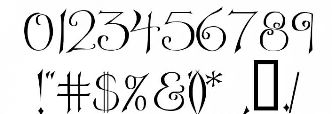 Wretched Font OTHER CHARS