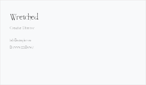 Wretched Business Card