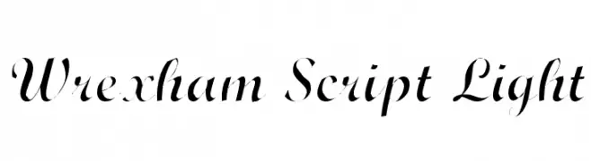 Wrexham Script Light  les polices de caractères gratuit tlcharger