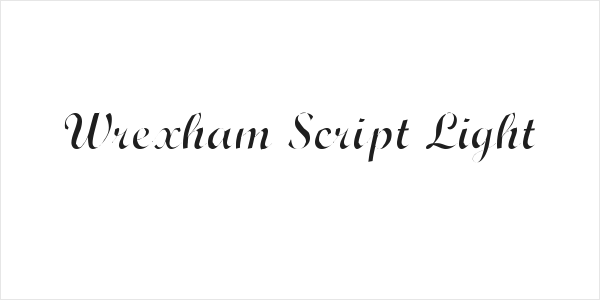 Wrexham Script Light Logo