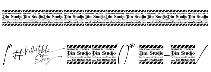 Writable Story Personal Use Font Alte caractere