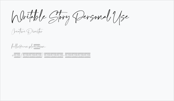 Writable Story Personal Use Business Card