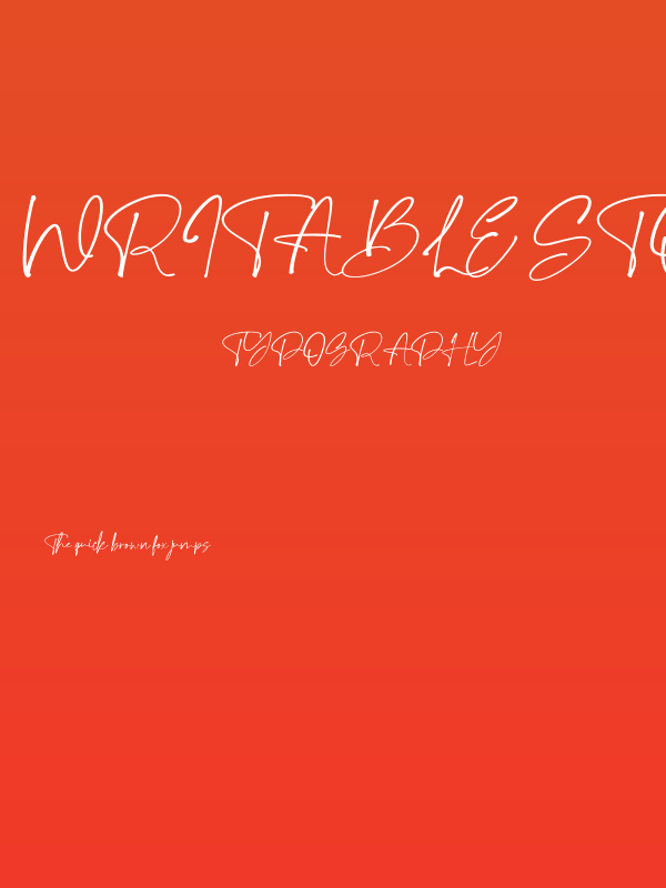 Writable Story Personal Use Poster