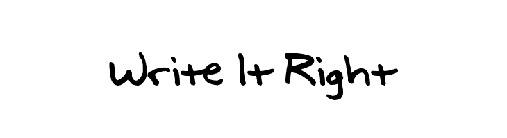 Write It Right  Frei Schriftart Herunterladen