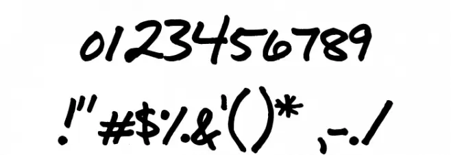 Write It Right Font OTHER CHARS