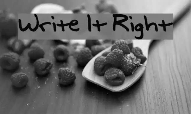 Write It Right Font examples