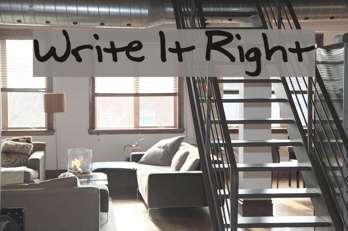 Write It Right Schriftart examples