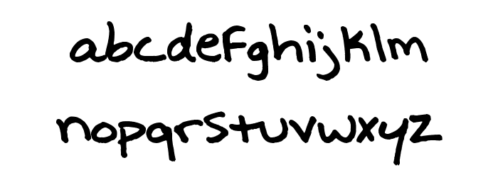 Write It Right Schriftart Kleinbuchstaben