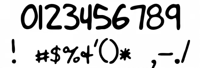 Write Like Jesse Font OTHER CHARS