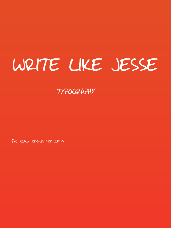 Write Like Jesse Poster